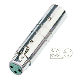 Перехідник канон-5-pin тато - канон мама SoundKing CA327 хром.