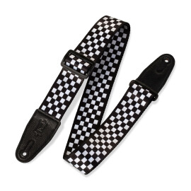 Ремінь гітарний LEVY'S MP-28 PRINT SERIES GUITAR STRAP (BLACK AND WHITE CHECKERS)