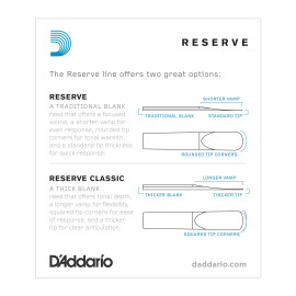 Тростини для кларнета D"ADDARIO DCR1025 Reserve Bb Clarinet товщина 2.5     10шт.