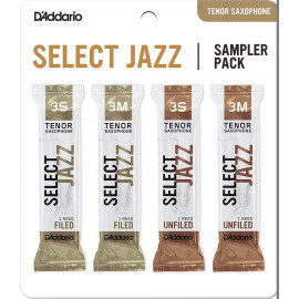 Тростини для тенор саксофона D"Addario DSJK3S Select Jazz Reed Sampler Pack - Tenor Sax 3S/3M (4 шт)