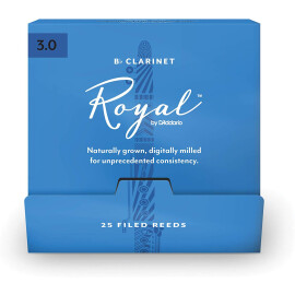 Тростини для кларнета D`ADDARIO RCB0130-B25 Royal by D"Addario - Bb Clarinet #3.0 - 25 шт