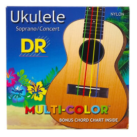 Струни для укулеле DR STRINGS MULTI-COLOR UKULELE SOPRANO/CONCERT