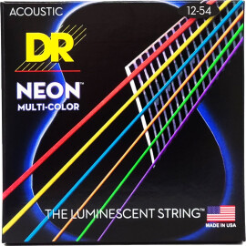 Струни для акукстичних гітар DR STRINGS NEON MULTI-COLOR ACOUSTIC - LIGHT (12-54)