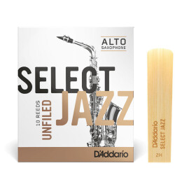 Тростини для альт саксофона D"ADDARIO RRS10ASX2H SelectJazz Unfiled товщина 2 Hard   1 шт.