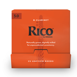 Тростини для кларнета D`ADDARIO RCA0130-B25 Rico by D"Addario - Bb Clarinet #3.0 - 25шт