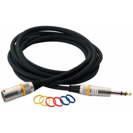 Кабель мікрофонний XLR-M - 1/4" Jack TRS RockCable 30383 D6 M BA 3м канон тато - джек тато