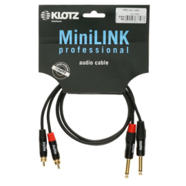Кабель комутаційний KLOTZ KT-CJ090 MINILINK PRO TWIN CABLE BLACK 0.9 M