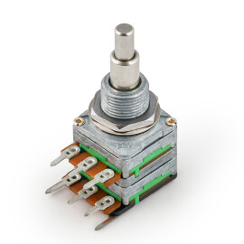 Потенціометр двохшахтовий 2x100кОм MEC M85110