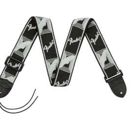 Ремінь гітарний FENDER STRAP 2" MONOGRAMMED BLACK/LIGHT GREY/DARK GREY