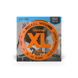 Струни електро (10-49) D`Addario EJ20 XL Jazz X-LITE nickel steel