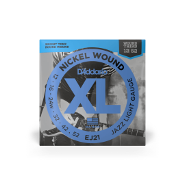 Струни електро (12-52) D`Addario EJ21 XL Jazz Light nickel steel