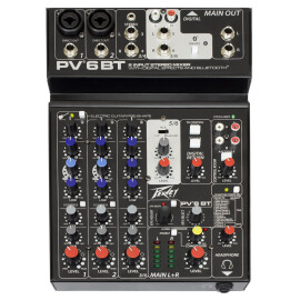 Мікшерний пульт (2+1) PEAVEY PV6 BT  USB+Bluetooth + USB/BT