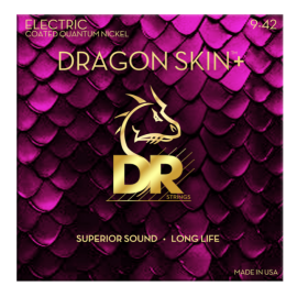 Струни для електрогітари DR Strings DRAGON SKIN+ Electric - Light (9-42)