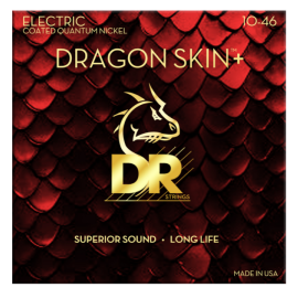 Струни для електрогітари DR Strings DRAGON SKIN+ Electric - Medium (10-46)