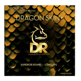 Струни для акустичних гітар DR Strings DRAGON SKIN+ Acoustic Phosphor Bronze - Bluegrass (12-56)