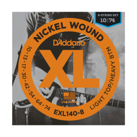 Струни для електрогітари D`Addario EXL140-8  XL nickel steel (10-74)