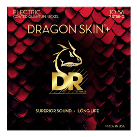 Струни для електрогітари DR Strings DRAGON SKIN+ Electric - Medium 7-String (10-56)