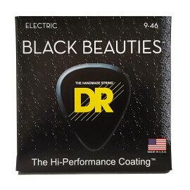 Струни для електрогітари DR BKE-9/46 Black Beauties Electric Light Heavy (09-46) 