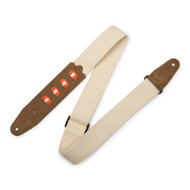 Ремінь LEVY'S MC2PH-NAT 2″ Natural Cotton Pick Holder Guitar strap