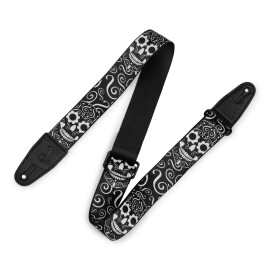 Ремінь LEVY'S MP2CAL-003 2″ Poly Calaca Guitar Strap – Skulls