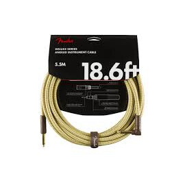 Кабель інструментальний FENDER CABLE DELUXE SERIES 18.6' ANGLED TWEED