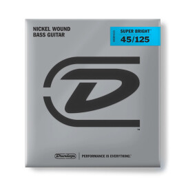 Струни 5стр.бас (45-125) Dunlop DBSBN45125 Super Bright™ Nickel Wound Bass никельована сталь