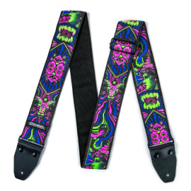 Ремінь гітарний 50 мм DUNLOP ILD05 ILOVEDUST Jacquard Guitar Strap - Fangs