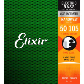 Струни для бас гітари Elixir 14102 4S M
