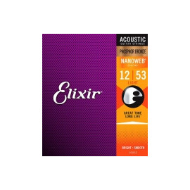 Струни для акустичних гітар Elixir PB NW 12 L