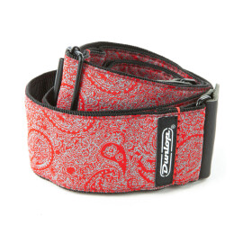 Ремінь гітарний 50 мм DUNLOP D6711 Jacquard Paisley Red Strap
