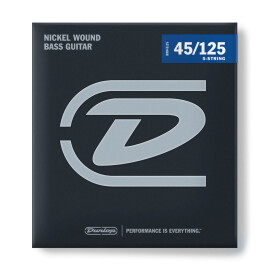 Струни 5стр.бас (45-125) Dunlop DBN45125 Nickel Wound Bass