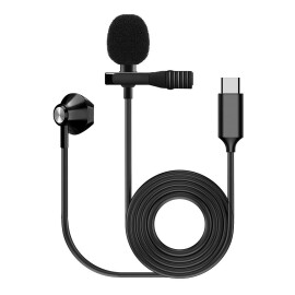 Мікрофон петличний+наушник USB-C FZONE KM-05 LAVALIER MICROPHONE W/EARPHONE