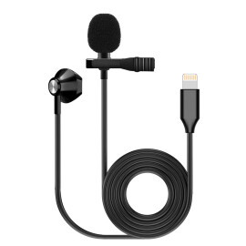 Мікрофон петличний iOS+наушник FZONE KM-06 LAVALIER MICROPHONE W/EARPHONE
