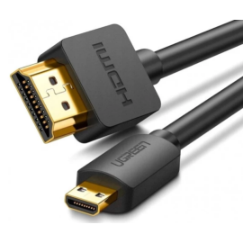 Кабель UGREEN HD127 microHDMI to HDMI, 1.5 m, v2.0 UltraHD 4K-3D Black