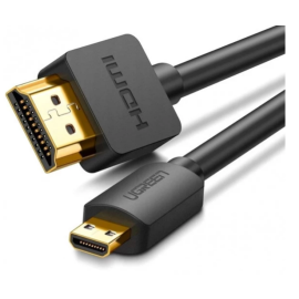 Кабель UGREEN HD127 microHDMI to HDMI, 2 m, v2.0 UltraHD 4K-3D Black