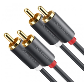 Кабель UGREEN AV104 2RCA to 2RCA Audio Cable, 2 m Black