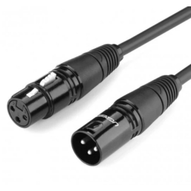 Кабель UGREEN AV130 XLR Male to Female Microphone Cable, 2 m Black