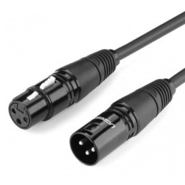 Кабель UGREEN AV130 XLR Male to Female Microphone Cable, 1 m Black