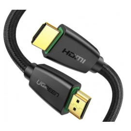 Кабель UGREEN HD118 HDMI to HDMI, 1 m, v2.0 UltraHD 4K-3D Braided Black