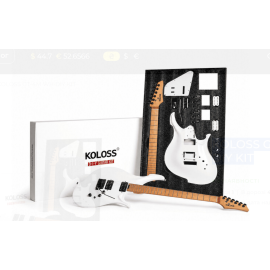 Набір для самостійної збірки електрогітари KOLOSS GT-4M WH DIY KIT