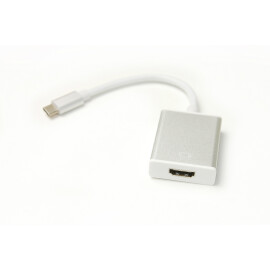 Кабель-перехідник PowerPlant HDMI female - USB Type-C, 0.15м