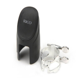 Лігатура + ковпачок для кларнета RICO silver plated