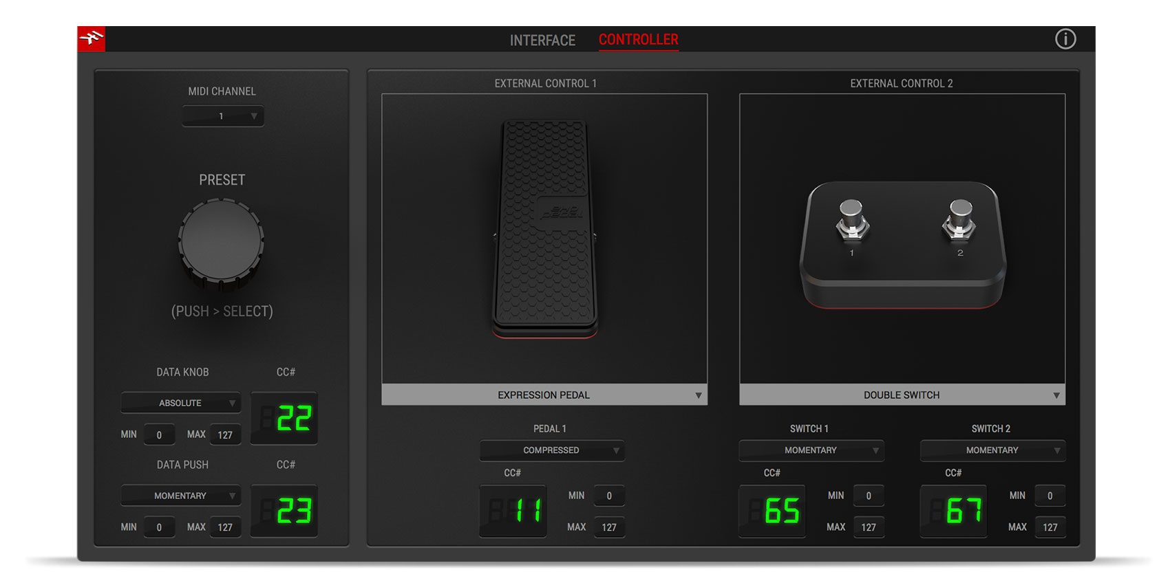 IK Multimedia AXE I /O контролери