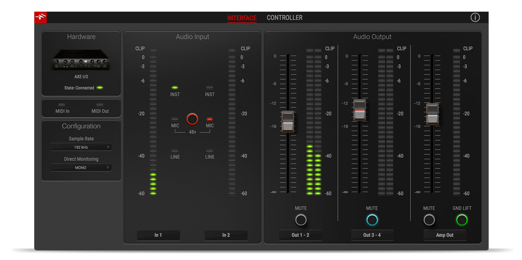 IK Multimedia AXE I /O інтерфейс
